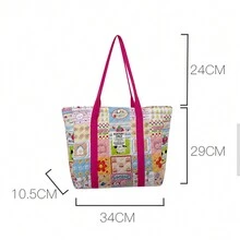 大容量便携式妈咪包轻便休闲单肩母婴包 - 粉色 - 查看 2