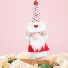1pc New Valentine'S Day Holding Envelope And Hugging Love Couple Doll Ornaments Creative Faceless Doll Desktop Decoration Accessories Window Decorations - Multicolor - View 1