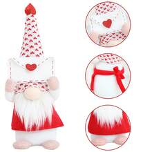 1pc New Valentine'S Day Holding Envelope And Hugging Love Couple Doll Ornaments Creative Faceless Doll Desktop Decoration Accessories Window Decorations - Multicolor - View 6