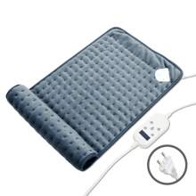 1pc 60*30cm Adjustable Temperature & Timing Electric Heating Pad, Plug-In Multifunctional Heating Blanket - Grey - View 5