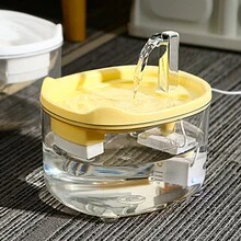 Usb Power Cord 1500ml Pet Water Fountain With Filter, Automatic Circulation, Large Capacity For Cats & Dogs - Multicolor - View 3