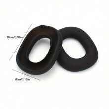 1 件裝矽膠耳機套,防刮耳墊套 + 耳罩套 + 頭帶套,耳機保護耳墊套配件 - 黑色 - 查看 4