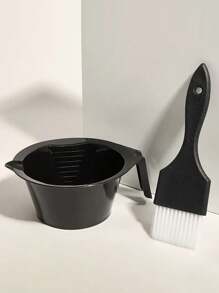 2入組染髮工具套裝,染髮刷攪拌碗套裝,染髮刷和碗,髮型美容用品 - 黑色 - 查看 6