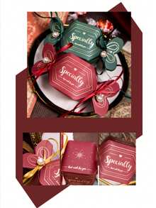 10pcs Simple Creative Green Gift Box, Candy Shape DIY Chocolates Package Box For Birthday Party Wedding Christmas Valentine's Day Spring Festival Gift Decoration - Green - View 5