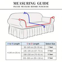1 件彈性沙發套,易於安裝帶裙邊的沙發沙發套,耐用可水洗通用高彈性家具保護套 1/2/3/4 座 - 咖啡棕 - 查看 2