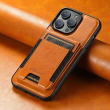 Suteni 2-In-1 Pu Leather Anti-Drop Phone Case With Detachable Card Holder&Wallet, Compatible With Magsafe Wireless Charging, Compatible With IPhone/Apple/ Pixel/Samsung Galaxy - Oil wax khaki - View 7