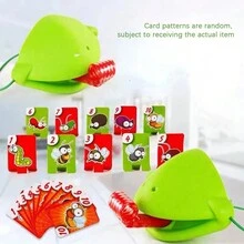 1pc Interesting Frog Game, Colorful Lizard Mask, Educational Toy, Blow Poker Card Game, Desktop Interactive Parent-Child Party Game - Multicolor - View 3