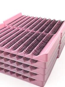 Miss Wink 200簇/140簇/80簇 D型卷翘蓬松假睫毛，自然柔和卷度20D/40D，14mm/8-16mm混合长度，0.07mm超轻薄，10排/7排/4排3D立体丰盈假睫毛，适合淡妆、浓妆、日常妆、卡通妆，方便携带，适合日常出行，适用于各种场合。睫毛簇、睫毛条、单根假睫毛、假睫毛 - D - 查看 5