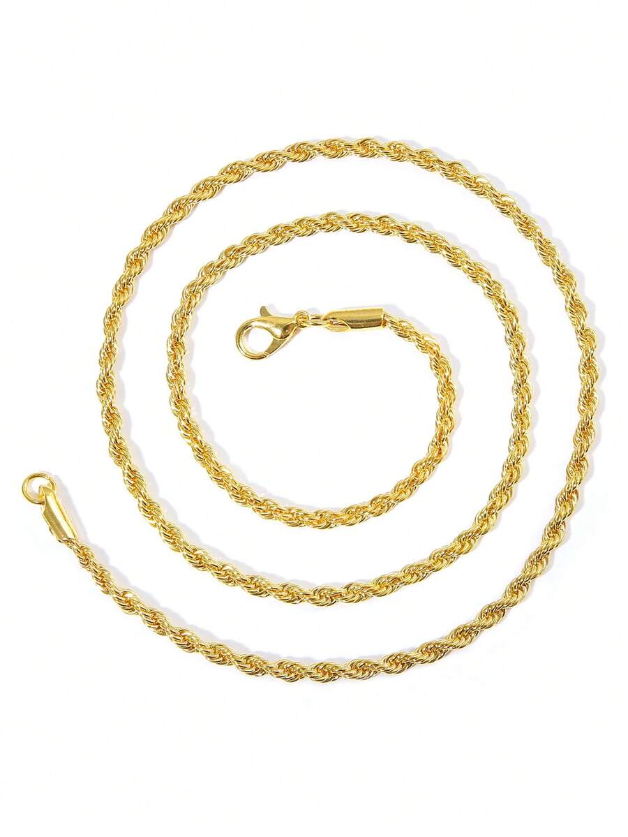 Nam Tối giản Vòng cổ dây  , Đối với Đồ trang sức Qủa tặng Và Buổi tiệc - Vàng - Xem 1