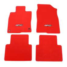 4PCS Floor Mats Fit For 16-21 Hondas' Civic All Models (Sedan, Coupe,Hatchback,Type R) Nylon Auto Front Driver Passenger Side All Season Car Mats Carpets Replacement Interior Accessories, A Versatile Valentine Gift - 紅色帶FC標誌 - 查看 2