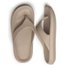 Women Flip-Flops - 米色 - 查看 2