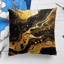 1入現代簡約黑金大理石紋短絨布靠墊套,不附靠墊,適用於家居沙發、辦公室椅子、靠墊等 - 45cm*45cm - 查看 7