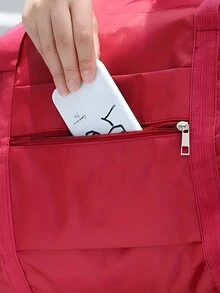 Waterproof Foldable Travel Bag, Luggage Bag, Unisex Travel Bag - Red - View 4