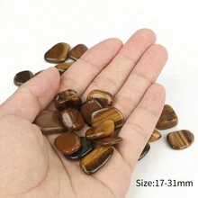 50 克盒装滚磨抛光水晶不对称虎眼石英紫水晶天然石 8-20 毫米冥想平衡能量石 - 50grams Boxed Stone Without Hole - 查看 11