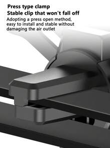 车载手机支架，带金属钩夹的汽车出风口手机支架，兼容 14 13 12 11 8 Plus Pro Max Mini XS XR X Pixel 7 6 5 4 S23 S22 S21 S10 Ultra智能手机 - 黑色 - 查看 6