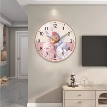 1pc 12 Inch/30cm Creative Wall Clock For Living Room/Bedroom/Home/Restaurant/Study/Entryway, Modern Simple Style With Quartz Movement, Silent Non-Ticking, Scandinavian Fashion Design - Pink - View 5