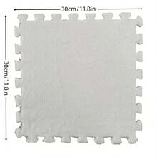 12入組加厚客廳臥室拼接地墊,柔軟保暖防滑可拆式清洗 - 6白+6粉 - 查看 5