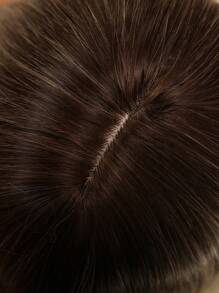 26吋深灰色漸層波浪捲髮瀏海適合日常佩戴合成纖維女假髮 - 漸層 - 查看 7