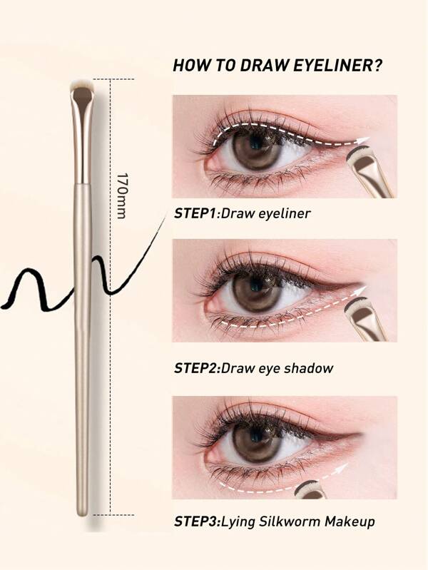 أداة مكياج - شعر فرشاة ناعم، فرشاة جديدة لرسم العين والشفاه بشكل القمر باللون الشامبين وفرشاة لإخفاء العيوب وفرشاة مروحية وفرشاة دقيقة وفرشاة لمنطقة الجفن الداخلية وفرشاة مكياج محمولة فرش ميكب فرشا مكياج فرشا فرشاة مكياج فرش مكياج مكياج فراش فراش مكياج