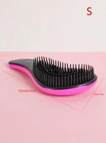 1入組女士們迷你便攜氣墊按摩產品解結梳,防打結&適合旅行髮刷 - 彩色 - 查看 9