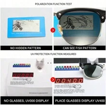 1 件鏡面綠色女式時尚復古方形偏光太陽眼鏡適合戶外駕駛釣魚旅行裝飾豪華品牌設計師 Uv400 防紫外線防眩光眼鏡 - 綠色 - 查看 5