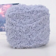 1捆100克珊瑚絨毛線球,適用於編織圍巾,毛衣及diy - 灰色 - 查看 1