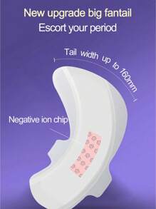 4個裝 X 6包（總共24個裝）女性用衛生巾,長度420毫米的夜用棉墊,配有翼裝,超薄衛生棉網 - 紫色 - 查看 6