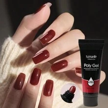 15ml指甲延伸用polygel,紅色uv/led Polygel建造者凝膠,適用於指甲模具,固體且快速乾燥的水晶凝膠 - 紅色 - 查看 1