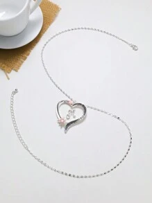 1 Châu Âu và Châu Mỹ Thiết kế thời trang Love Vòng cổ mặt dây chuyền - mặt dây chuyền chữ tình - Xem 7