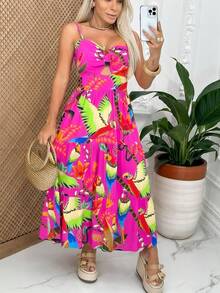 Women Dresses - Màu Hồng Tươi - Xem 2