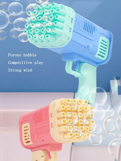 1入32孔電動泡泡槍,戶外吹泡泡遊戲(不包含電池和泡泡液)