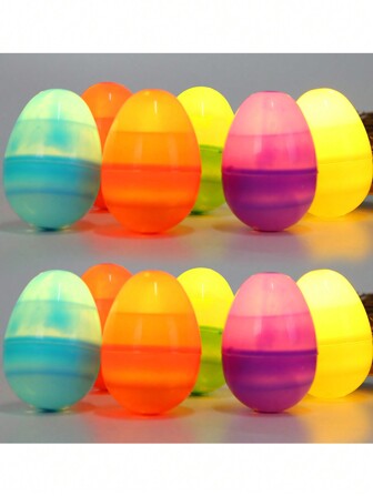 6pcs Easter Egg Shaped Led Decorative Lights (Random Color) For Scene Decoration