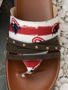 Women's Flat Fashion Retro Style Strappy Sandals, Summer Slippers - Color - View 5