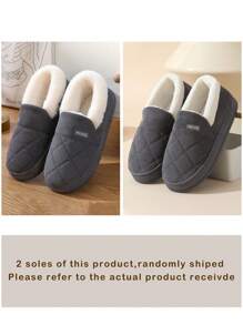 Nuevas zapatillas con suela gruesa y cálida para mujer, pantuflas acogedoras antideslizantes para el hogar, de pareja, para otoño/invierno