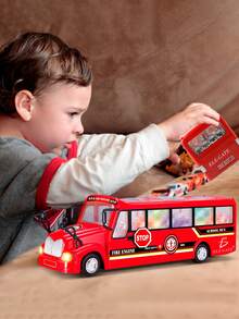 ELE-GATE Camión Grande Para Niños Con Movimiento Luces Música – Diversión Educativa para Niños - Albaricoque - Ver 6