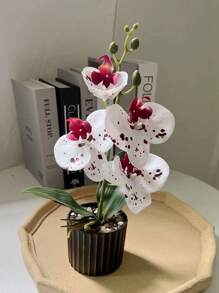 1pc Simulated Butterfly Orchid Potted Plant - Multicolor - View 4