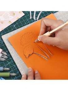 5 pièces/set Couteau à art au style poussoir pour album d'autocollants, outil de coupe, couteau utilitaire, couteau à lettrage, fournitures d'arts et d'artisanat DIY pour étudiants, retour à l'école