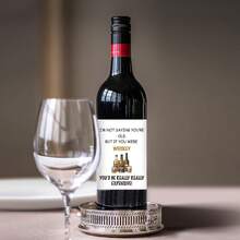 2片有趣的酒瓶貼紙,酒瓶標籤,一份有趣的威士忌主題生日禮物 - 給50、60、70、80或90歲的父親,朋友,男朋友或丈夫最為適合！