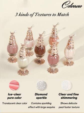 COLORROSE 11ml 可撕式指甲油，指甲凝胶，水性，含滋养油，亮釉色，快干，圆形刷头，方便涂抹