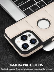 AWQUER Ốp lưng bằng da PU tương thích với iPhone 15 14 Plus 13 12 Mini 11 Pro Max 8 7 Plus SE 5G 2020 2022 Vỏ điện thoại chống sốc - Màu be - Xem 6
