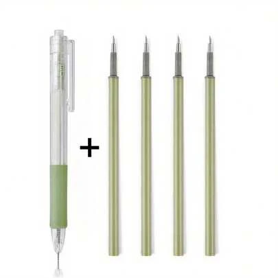 5pcs/Set Push-Button Craft Knife And Pen Set For Scrapbooking, Cutting Tool For Express Box, Engraving Knife, Student Stationery Diy Craft Supplies Back To School,Back To School,School Supplies