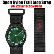 20mm尼龍運動錶帶，適用於三星Galaxy Watch 4/6 Classic 5 Pro，22mm手錶耐用帶，適用於華為Watch GT 3 2 GT3 GT2 Pro 46mm 42mm，榮耀智能手錶替換手帶 - 黑色 - 查看 2