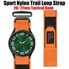 20mm尼龍運動錶帶，適用於三星Galaxy Watch 4/6 Classic 5 Pro，22mm手錶耐用帶，適用於華為Watch GT 3 2 GT3 GT2 Pro 46mm 42mm，榮耀智能手錶替換手帶 - 黑色 - 查看 3