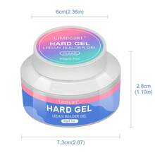 LIMEGIRL 建造者led/uv指甲凝膠硬膠套件 - 指甲加強uv凝膠,指甲延長凝膠套裝,指甲加強美甲套裝套裝,附指甲模板粉紅色 - 米色 - 查看 3