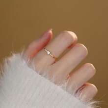 1pc Simple And Fashionable Heart Shaped Multi-Colored Cubic Zirconia S925 Sterling Silver Open Ring, Golden Color, Suitable For Women's Daily Wear - Heart Shaped Ring - View 12