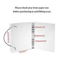 1入-a5半透明塑膠耐用6環裝保護套,在diy剪貼簿產品中使用 - 無色 - 查看 3