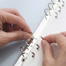 1入-a5半透明塑膠耐用6環裝保護套,在diy剪貼簿產品中使用 - 無色 - 查看 2