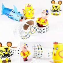 1000 件/套眼睛貼紙標籤,眼睛自黏紙,適用於 Diy 手工藝品玩具和家居裝飾 7.5 厘米/3 英寸 - 黑與白 - 查看 6