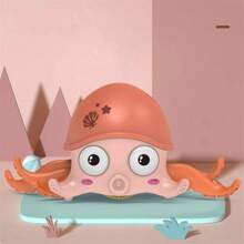 1 pieza de juguete de pulpo para gatear y aprender a caminar para niños con cuerda para tirar, adecuado para baby shower - Rosa - Ver 4