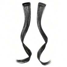 1pc Synthetic Hair Bangs Clips Front Side Long Bangs Fake Fringe Clip In Hair Extensions Accessories For Women - Black - View 5